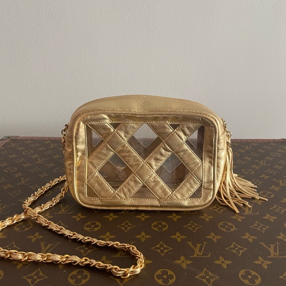 Vintage Chanel Gold/Clear Crossbody - Picture 2 of 7
